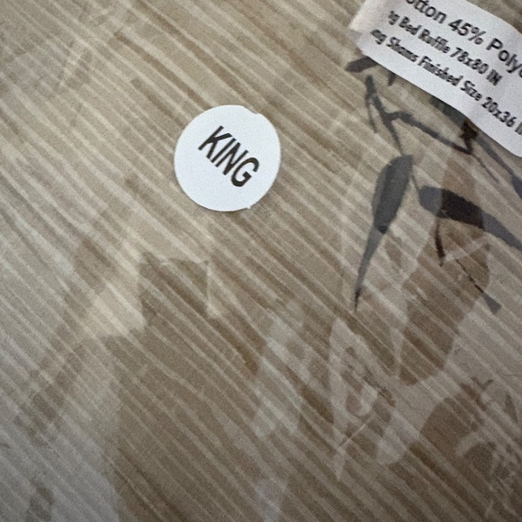 KING SIZE BED SKIRT - ASIAN PRINT - Picture 4 of 7